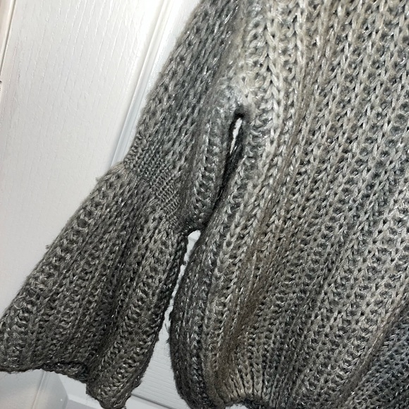 Gray Knit Sweater with Tinsel - Picture 2 of 4